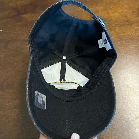 NFL Team Apparel Women's Glitter Baseball Cap Hat OS - Picture 2 of 8